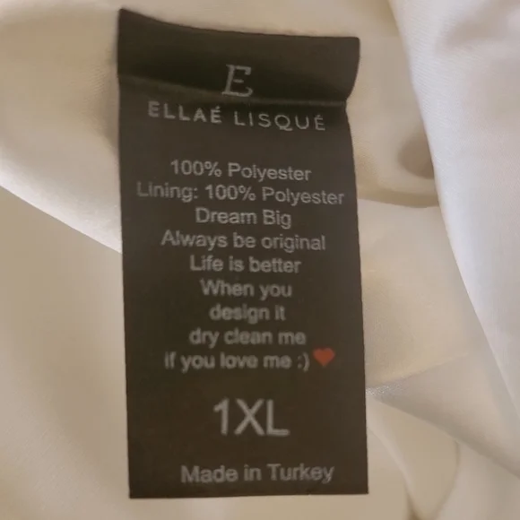 ☆☆Influencer Fave~Ellae' Lisque', "She Has Arrived White Feather Suit, Sz 1X - Picture 8 of 9